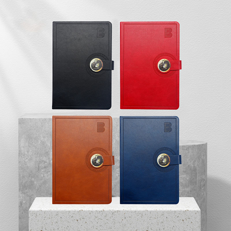 Leather-covered Durable A5 Magnetic Buckle Notebook